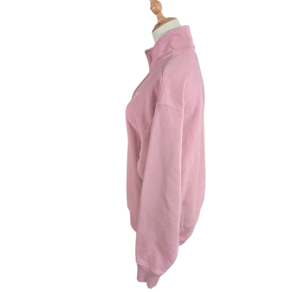 Champion Dusty Rose Pink Reverse Weave Vintage Quarter Zip Sweatshirt - Picture 5 of 8